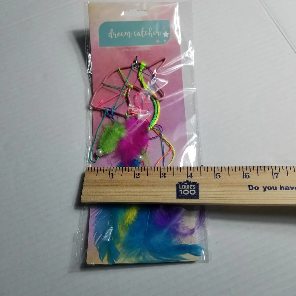 NWT DREAM CATCHER BRIGHT MULTICOLOR UNICORN AND FEATHERS